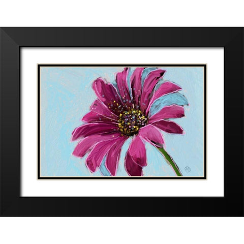Daisy Crazy Black Modern Wood Framed Art Print with Double Matting by Butcher, Sarah