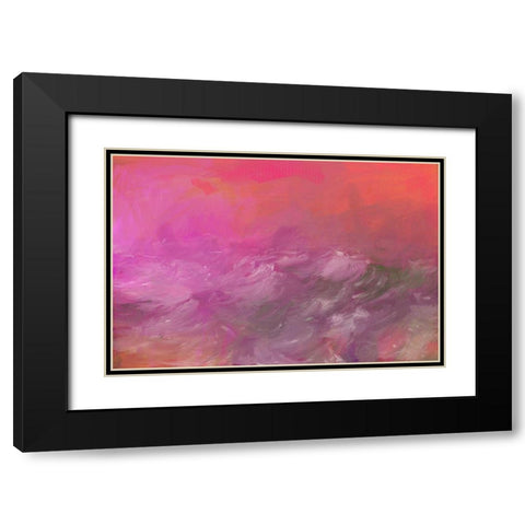 Pink Sea Orange Sky Black Modern Wood Framed Art Print with Double Matting by Butcher, Sarah
