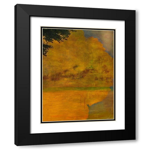 Golden Time Landscape Black Modern Wood Framed Art Print with Double Matting by Butcher, Sarah