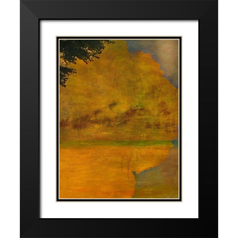 Golden Time Landscape Black Modern Wood Framed Art Print with Double Matting by Butcher, Sarah