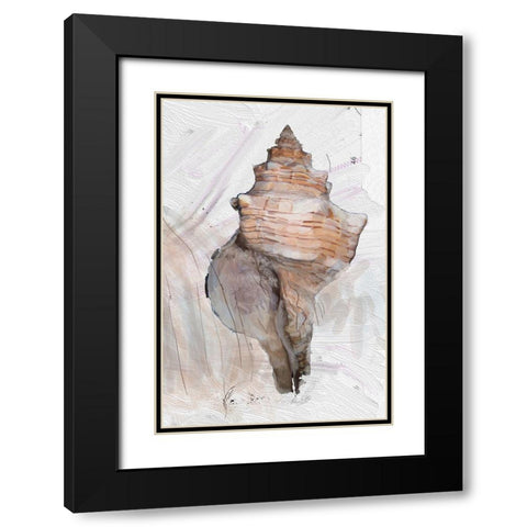 Geo Shell 2 Black Modern Wood Framed Art Print with Double Matting by Butcher, Sarah