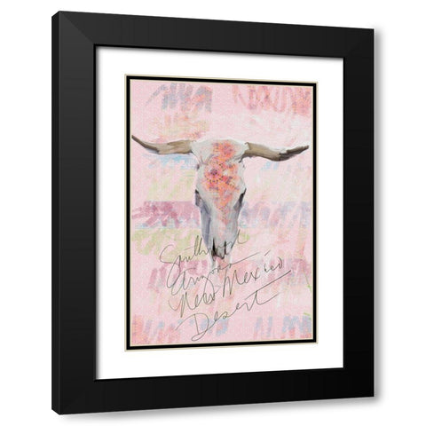 Southwest Skull Black Modern Wood Framed Art Print with Double Matting by Butcher, Sarah