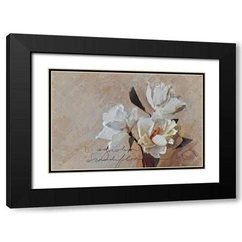 Suddenly Magnolia 2 Black Modern Wood Framed Art Print with Double Matting by Butcher, Sarah