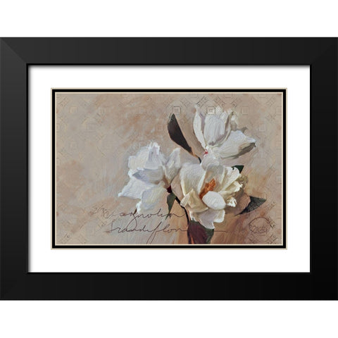 Suddenly Magnolia 2 Black Modern Wood Framed Art Print with Double Matting by Butcher, Sarah
