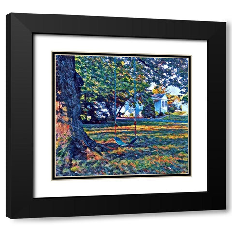 Swing Memories Black Modern Wood Framed Art Print with Double Matting by Butcher, Sarah