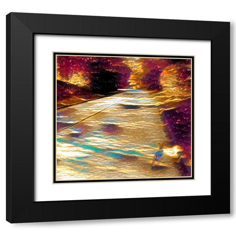 Shady View Walk Black Modern Wood Framed Art Print with Double Matting by Butcher, Sarah