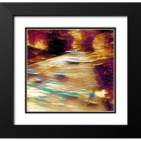 Shady View Walk Black Modern Wood Framed Art Print with Double Matting by Butcher, Sarah