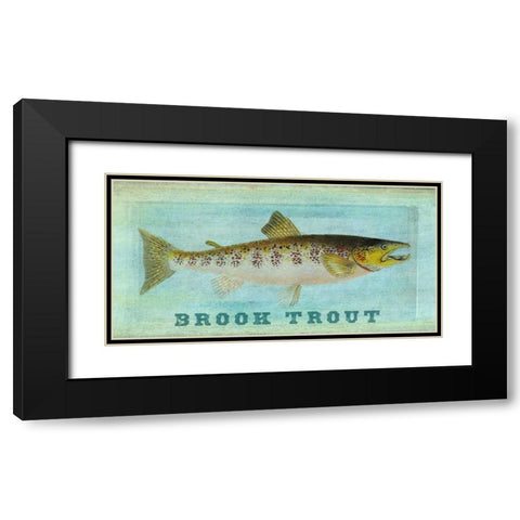 Brook Trout Black Modern Wood Framed Art Print with Double Matting by Carlson, Tina