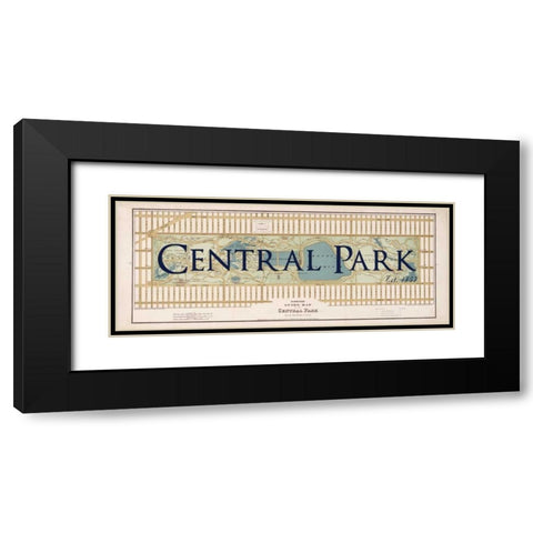 Central Park Black Modern Wood Framed Art Print with Double Matting by Carlson, Tina