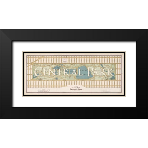 Central Park 2 Black Modern Wood Framed Art Print with Double Matting by Carlson, Tina
