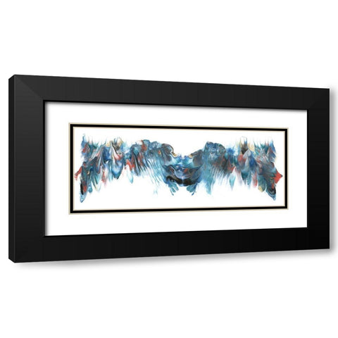 Abstract Sound Wave B Black Modern Wood Framed Art Print with Double Matting by Carlson, Tina