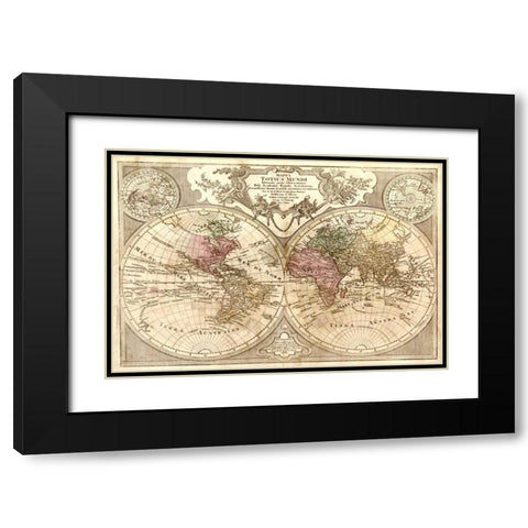 Totius Mundi Black Modern Wood Framed Art Print with Double Matting by Carlson, Tina