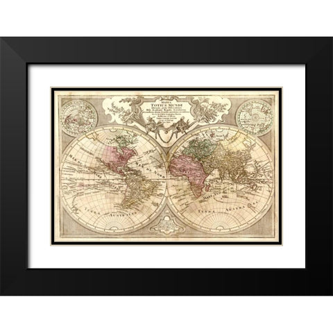 Totius Mundi Black Modern Wood Framed Art Print with Double Matting by Carlson, Tina