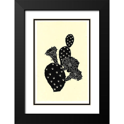Cactus 3BW Black Modern Wood Framed Art Print with Double Matting by Carlson, Tina