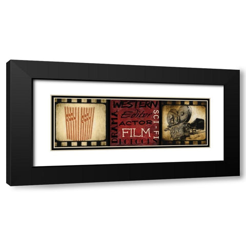 LIGHTS CAMERA ACTION E Black Modern Wood Framed Art Print with Double Matting by Greene, Taylor