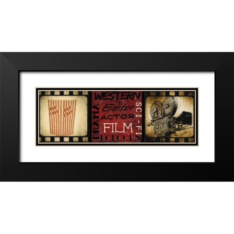 LIGHTS CAMERA ACTION E Black Modern Wood Framed Art Print with Double Matting by Greene, Taylor
