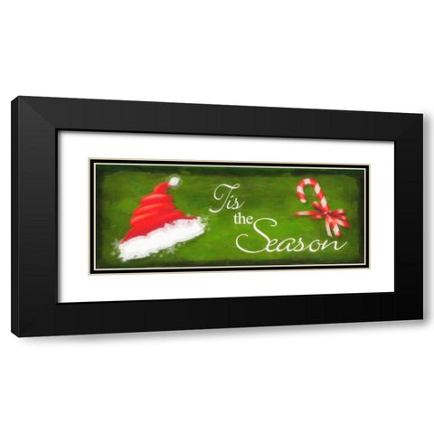 TIS THE SEASON Black Modern Wood Framed Art Print with Double Matting by Greene, Taylor