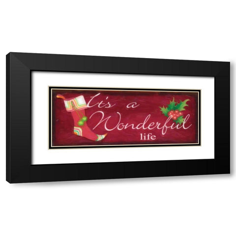 WONDERFUL LIFE Black Modern Wood Framed Art Print with Double Matting by Greene, Taylor