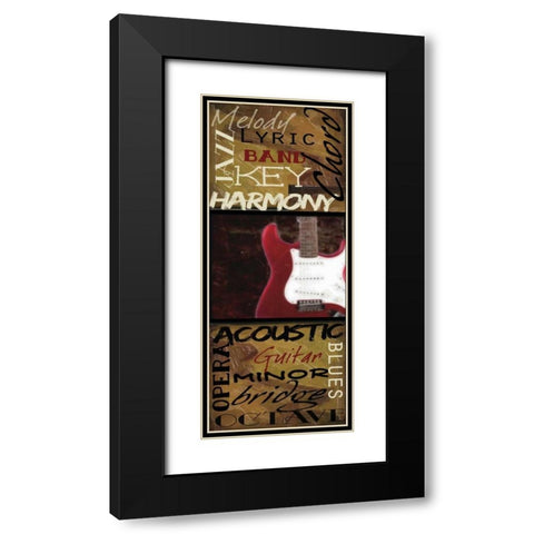 JAM SESSION 2 Black Modern Wood Framed Art Print with Double Matting by Greene, Taylor