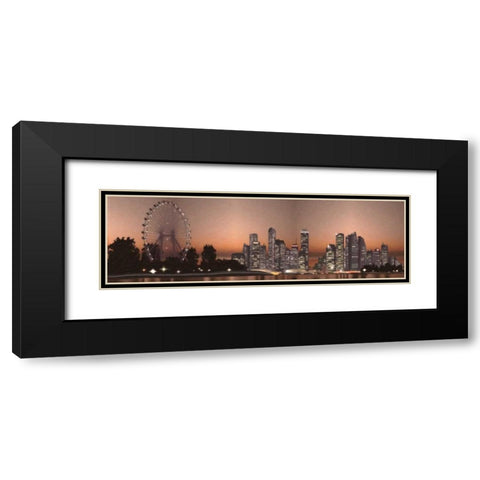 FERRIS WHEEL Black Modern Wood Framed Art Print with Double Matting by Greene, Taylor