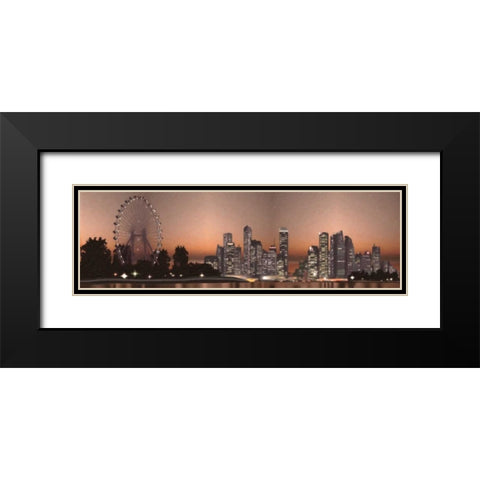 FERRIS WHEEL Black Modern Wood Framed Art Print with Double Matting by Greene, Taylor