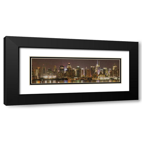 Sepia Skyline Black Modern Wood Framed Art Print with Double Matting by Greene, Taylor