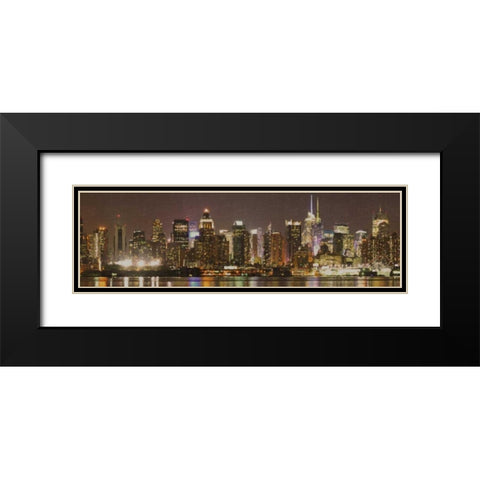 Sepia Skyline Black Modern Wood Framed Art Print with Double Matting by Greene, Taylor