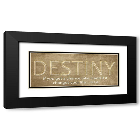 Destiny Black Modern Wood Framed Art Print with Double Matting by Greene, Taylor