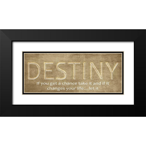 Destiny Black Modern Wood Framed Art Print with Double Matting by Greene, Taylor
