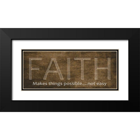 Faith Black Modern Wood Framed Art Print with Double Matting by Greene, Taylor