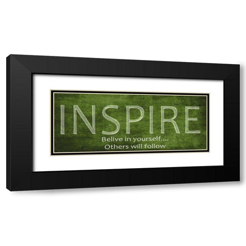Inspire Black Modern Wood Framed Art Print with Double Matting by Greene, Taylor