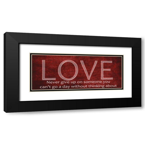 Love Panel Black Modern Wood Framed Art Print with Double Matting by Greene, Taylor