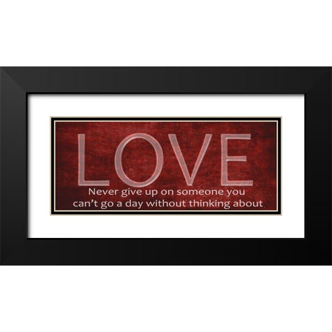 Love Panel Black Modern Wood Framed Art Print with Double Matting by Greene, Taylor