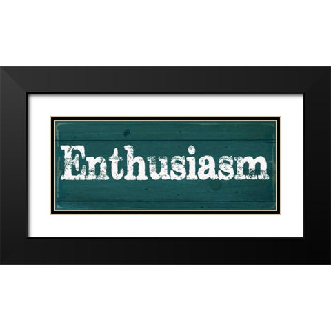 ENTHUSIASM Black Modern Wood Framed Art Print with Double Matting by Greene, Taylor