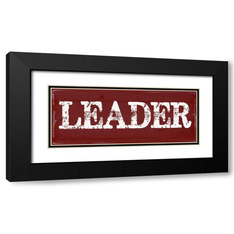 LEADER Black Modern Wood Framed Art Print with Double Matting by Greene, Taylor