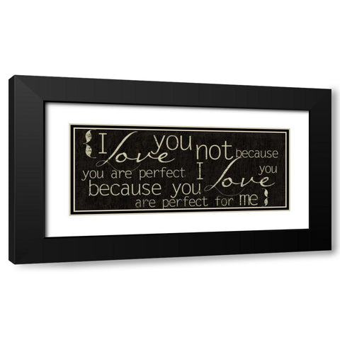 Perfect Love Black Modern Wood Framed Art Print with Double Matting by Greene, Taylor