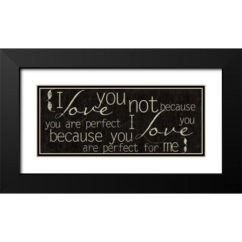 Perfect Love Black Modern Wood Framed Art Print with Double Matting by Greene, Taylor