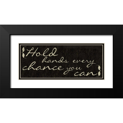Hold Hands Black Modern Wood Framed Art Print with Double Matting by Greene, Taylor