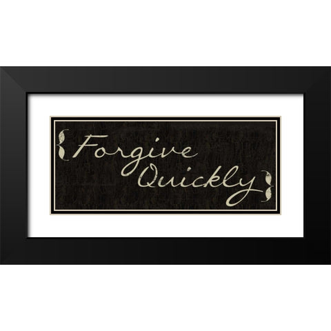 Forgive Black Modern Wood Framed Art Print with Double Matting by Greene, Taylor