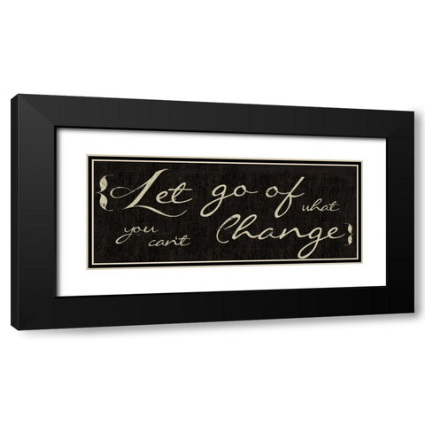 Let Go Black Modern Wood Framed Art Print with Double Matting by Greene, Taylor