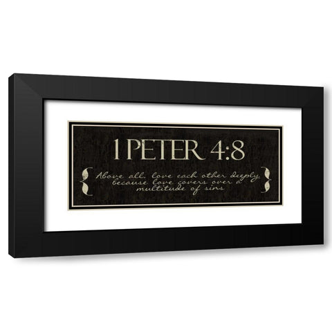 ABOVE ALL Black Modern Wood Framed Art Print with Double Matting by Greene, Taylor