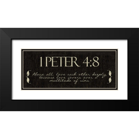 ABOVE ALL Black Modern Wood Framed Art Print with Double Matting by Greene, Taylor