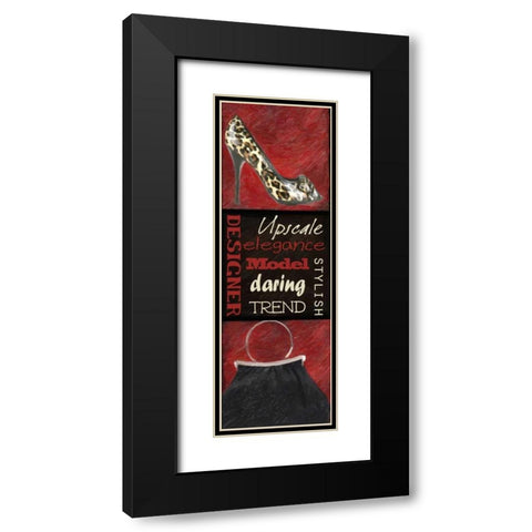 Fashion 9 Patch C Black Modern Wood Framed Art Print with Double Matting by Greene, Taylor