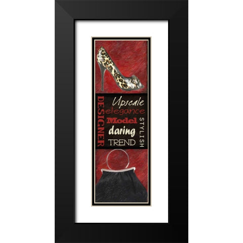 Fashion 9 Patch C Black Modern Wood Framed Art Print with Double Matting by Greene, Taylor