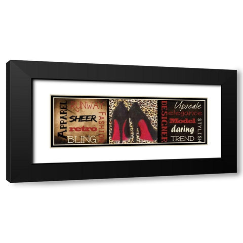 Fashion 9 Patch E Black Modern Wood Framed Art Print with Double Matting by Greene, Taylor