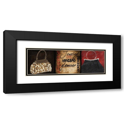 Fashion 9 Patch G Black Modern Wood Framed Art Print with Double Matting by Greene, Taylor