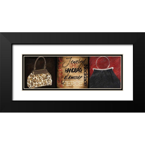 Fashion 9 Patch G Black Modern Wood Framed Art Print with Double Matting by Greene, Taylor
