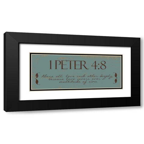 ABOVE ALL Black Modern Wood Framed Art Print with Double Matting by Greene, Taylor