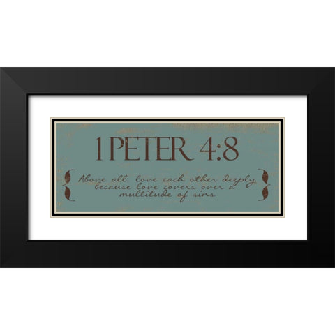 ABOVE ALL Black Modern Wood Framed Art Print with Double Matting by Greene, Taylor