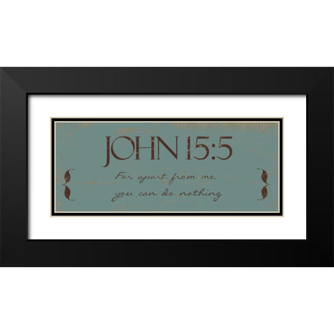 FOR APART FROM ME Black Modern Wood Framed Art Print with Double Matting by Greene, Taylor